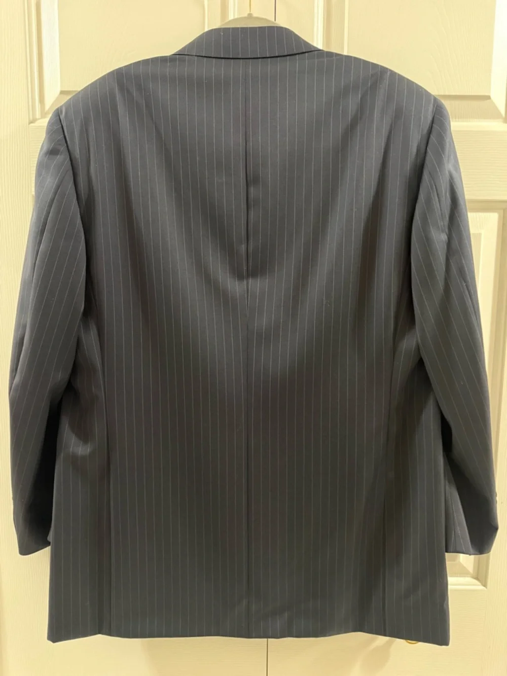 Canali Italy 44R Navy Pinstripe Wool Sport Coat Blazer Made in Italy Luxury